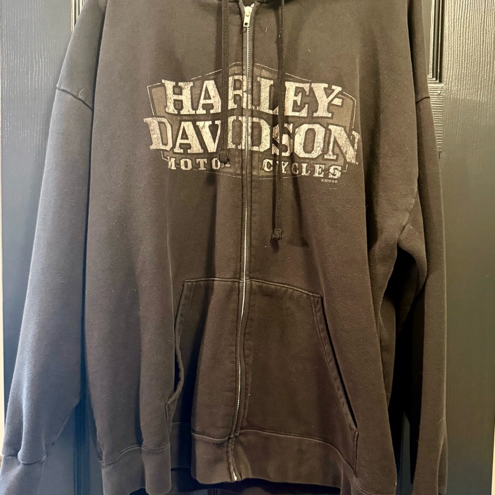Harley-Davidson Black Full-Zip Sweatshirt